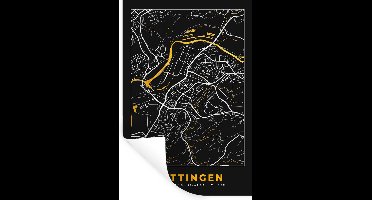 Muurstickers - Sticker Folie - Kaart – Plattegrond – Stadskaart – Hattingen – Duitsland – Goud - 20x30 cm - Plakfolie - Muurstickers Kinderkamer - Zelfklevend Behang - Zelfklevend behangpapier - Stickerfolie