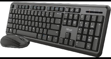 Trust 23943 toetsenbord Inclusief muis RF Draadloos QWERTY Italiaans Zwart