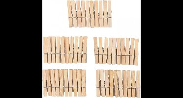 Lifetime Clean Wasknijpers 7,2 Cm Hout Bruin 100 Stuks