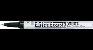 Viltstift Sakura pen-touch EF wit 1-2mm