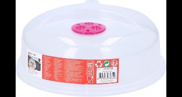 Magnetrondeksel/spatdeksel - kunststof - roze - 26,5 x 11 cm