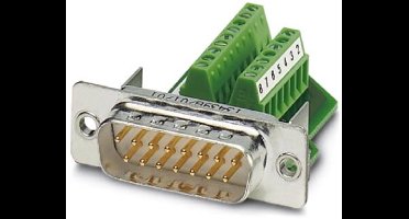 Phoenix Contact VS-15-ST-DSUB/16-MPT-0,5 kabel-connector D-SUB 15 Groen, Zilver