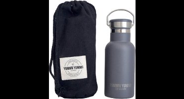Yummii Yummii Charcoal Thermosfles - 350ml - RVS - Houtskool
