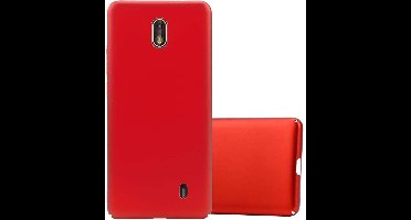 Cadorabo Hoesje geschikt voor Nokia 1 2018 in METAAL ROOD - Hard Case Cover beschermhoes in metaal look tegen krassen en stoten