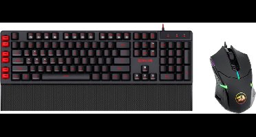 Redragon Young Gamer Set - K505 7 Color Gaming Toetsenbord - M601 RGB Gaming Muis - QWERTY - Programmeerbare knoppen