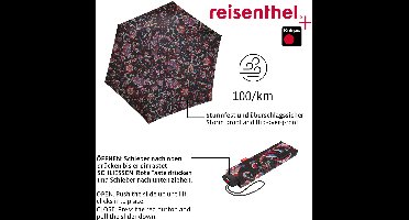 Reisenthel Umbrella Pocket Mini Opvouwbare Mini Paraplu - ø 97 cm - Paisley Zwart