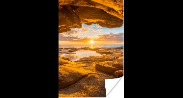 Poster Grot - Zee - Horizon - Zonsondergang - 20x30 cm