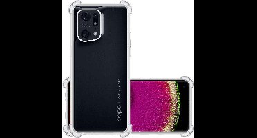 Hoesje - Geschikt voor OPPO Find X5 Pro - Sterk & Shockproof - Siliconen Case - Back Cover - Telefoon Hoes Shock Proof - Transparant