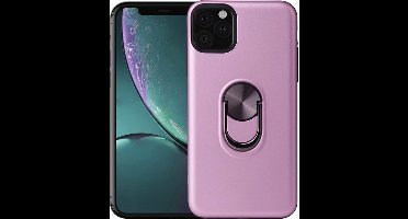 Hoesje Geschikt voor iPhone 11 Pro Max hoesje Shockproof Armor case - back cover – TPU – Licht Paars