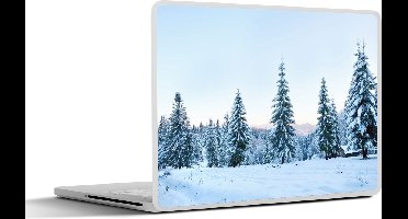 Laptop sticker - 10.1 inch - Winter - Sneeuw - Bomen - 25x18cm - Laptopstickers - Laptop skin - Cover