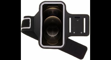 Hoesje Geschikt voor iPhone 12 Pro hardloop armband - Sportband - hoesje - zwart
