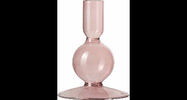 Gusta - Kandelaar - Roze - Glas - ø9x11cm