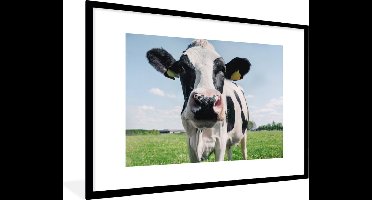 PosterMonkey - Fotolijst - Poster - Koe - Koeien - Natuur - Dieren - Kader - 120x80 cm - Posterlijst - Poster koe - Foto in lijst - Poster frame