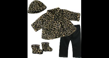Sophia's by Teamson Kids Poppenkledingset voor 45.7 cm Poppen - Jas, Hoed, Leggings en Laarzen - Poppen Accessoires - Luipaard print (Pop niet inbegrepen)