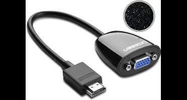Ugreen - kabel - kabeladapter unidirectionele adapter van HDMI - (mannelijk) - naar - VGA - (vrouwelijk) - FHD - zwart - (MM105 - 40253)