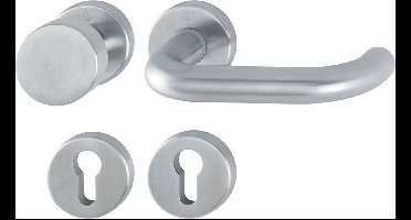 Hoppe knop/kruk E58/42KV/42KVS/138Z Paris rozet pc rvs