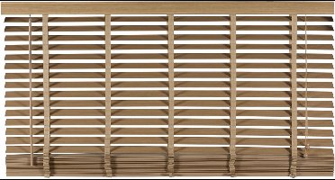 Houten Jaloezie Naturel - 180x130 cm (BxH) - Raamdecoratie - Lamelbreedte 50 mm - inc. Bedieningskoord en Draaistang - Eenvoudig op maat maken en monteren