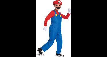 Disguise officieel Deluxe Nintendo Super Mario kostuum voor kinderen, Mario Fancy Dress Up Outfit voor jongenskinderen, Halloween Verjaardag Wereldboekendag Week Mario Bros kostuum voor kinderen Medium