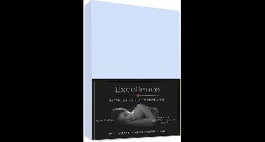 Excellence Katoen Satijn Topper Hoeslaken 160x210cm + 15 cm - Licht blauw