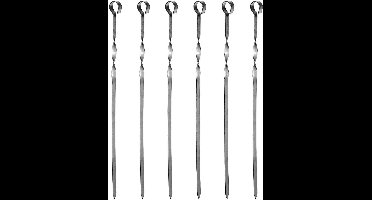 Hi Platte spiesen XL, set van 6, roestvrij staal