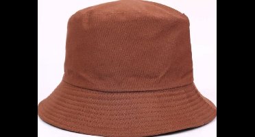 Buckethat voor volwassenen! Bescherm je tegen de zon in stijl met dit bruine vissershoedje met uniek emmerhoed design. Perfect voor festivalgangers!