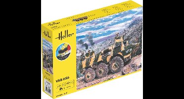 Heller Modelbouwpakket Militaire voertuigen - 57141 VAB 6x6 - Véhicule de l'Avant Blindé - Militair Pantservoertuig - Starter Kit Plastic - 1:35 - Modelbouw