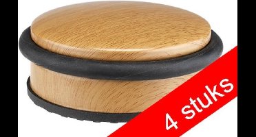 Haushalt 16014 - Deurstopper metaal - bamboedesign - 4 stuks
