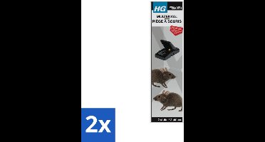 HG X - Muizenval - Zeer Effectief & Hygiënisch - 2 Vallen - Voordeelverpakking - 2 stuks
