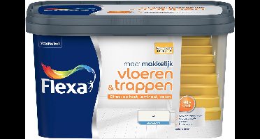 Flexa - Mooi Makkelijk Vloeren & Trappen Zijdeglans - Wit - 2,5 L