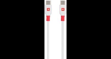 Skross USB-C-kabel USB 2.0 USB-C 2.00 m Wit SKCA0020C-C200CN