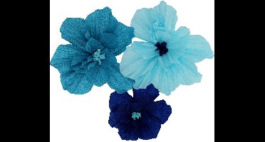 Tafeldecoratie - Flower Set - Bold Blue - 3 stuks