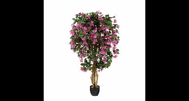 Mica Decorations Kunstbloem Bougainvillea - 70x70x140 cm - Polyester - Roze