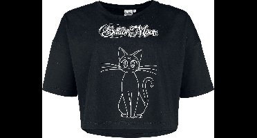 Sailor Moon Luna Dames T-shirt - zwart - M