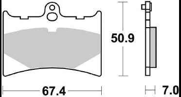 Plaquette de frein SBS pour Moto ATK 250 CC 1991 à 1992 AV Neuf