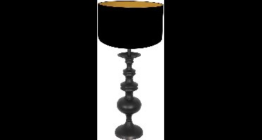 Anne Lighting tafellamp Lyons - zwart - hout - 30 cm - E27 fitting - 3982ZW