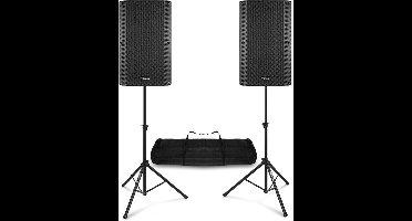 Dj speakers - Vonyx speaker set 15 inch met statieven - Actieve speaker - Bluetooth - 1000W