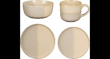 Mica Decorations Ozzu Serviesset 4 Persoons - Steengoed - Grijs