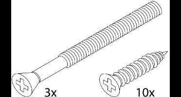 Bout M4x50mm (3x) + 10x houts. tbv PL LS