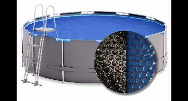 W'eau solar cover rond - 600 cm (zeilmaat 594) - Zwart/Blauw