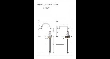 Quooker Cube Fusion square goud 24kt verguld met Combi+ reservoir