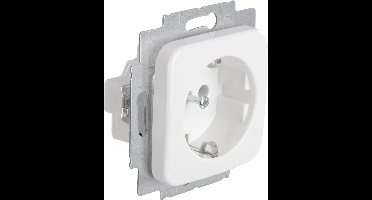 Busch-Jaeger Refl inbouw contactdoos polar wit 1-voudig randaarde