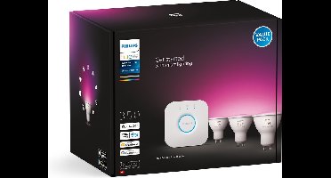 Philips Hue starterkit - wit en gekleurd licht - 3-lampen - GU10