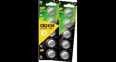 GP Lithium knoopcellen CR2430 - batterijen CR2430 3V - 10 stuks
