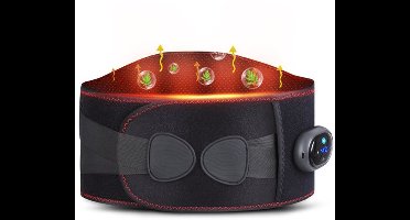 Draadloze verwarmingsband met app en drukknop, 2000 mAh batterij, 3 warmtestanden en 3 vibratiestanden, verwarmingskussen voor de onderrug met automatische uitschakeling.