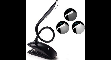 Oneay Oplaadbare leeslamp – 16 LED boekenlampje voor lezen, oogvriendelijk met 3 helderheidsstanden, cliplamp voor bed met touchbediening, ideaal voor boekenliefhebbers en kinderen