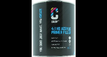 CROP 2K HS Acryl Primer Filler ZWART VS5 - Blik 4 liter
