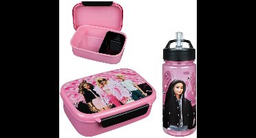Barbie lunchset; drinkfles en lunchbox