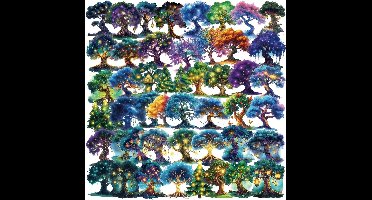 100 stuks fantasie boomstickers voor graffiti, scrapbooking, dagboeken en creatieve projecten zoals waterflessen en laptops