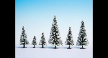 NOCH Hobby 26828 Set bomen Besneeuwde zilverspar 50 tot 140 mm Sneeuwwit 25 stuk(s)
