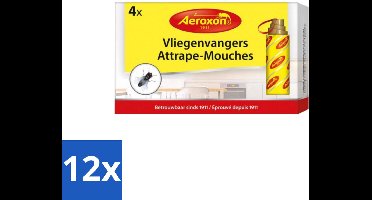 Aeroxon – Vliegenvanger – Effectief & Hygiënisch - Voordeelverpakking - 12 stuks